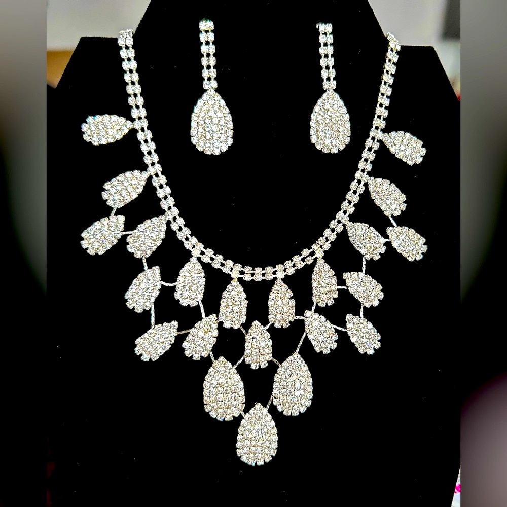 Diamond Necklace & Earrings